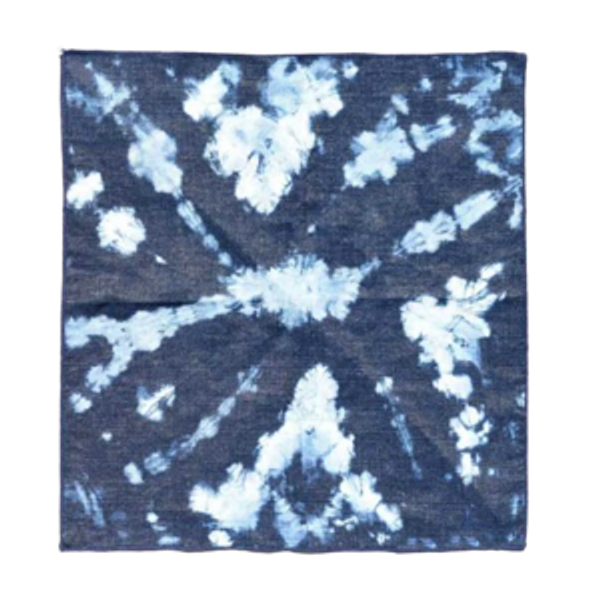 Atelier Saucier Tie-Dye Denim Linen Napkins, Set of 4
