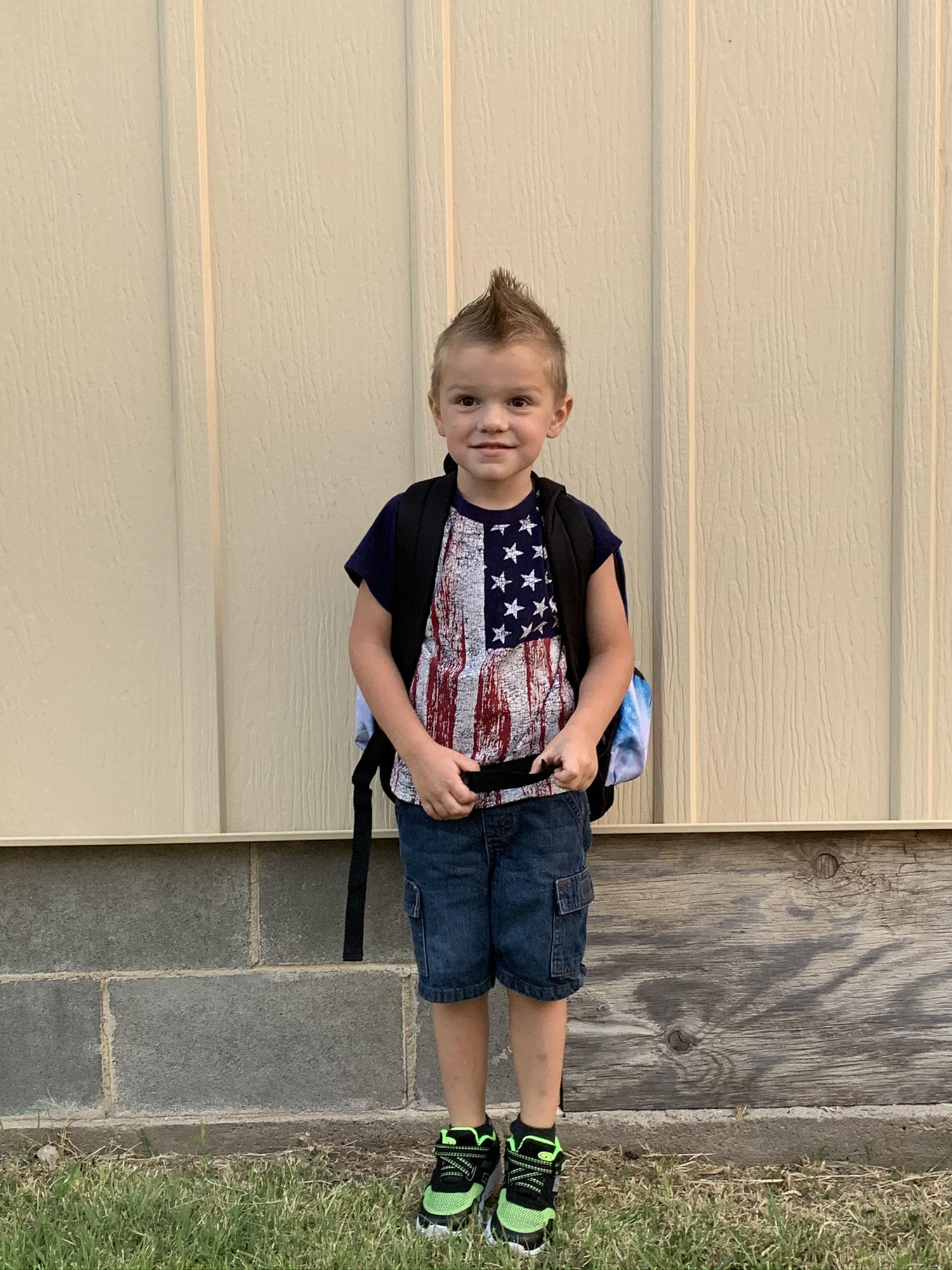 Liam’s first day of school Aug 2020