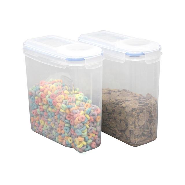 Vintiquewise Small Bpa-Free Plastic Food Cereal Containers with Airtight Spout Lid, Set of 2