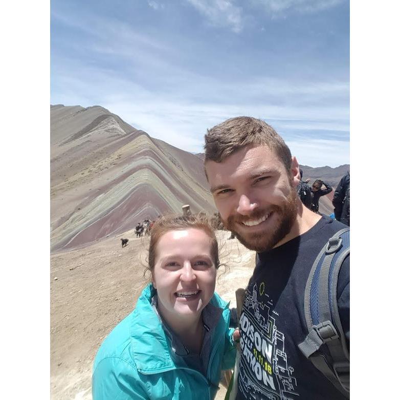 At the Rainbow Mountain in Peru in December 2018