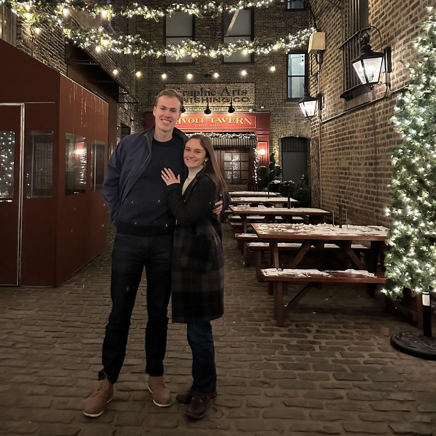 The proposal outside one of our favorite restaurants! January 2025