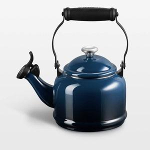 Le Creuset Demi 1.25-Qt. NUIT Stovetop Whistling Tea Kettle + Reviews | Crate & Barrel