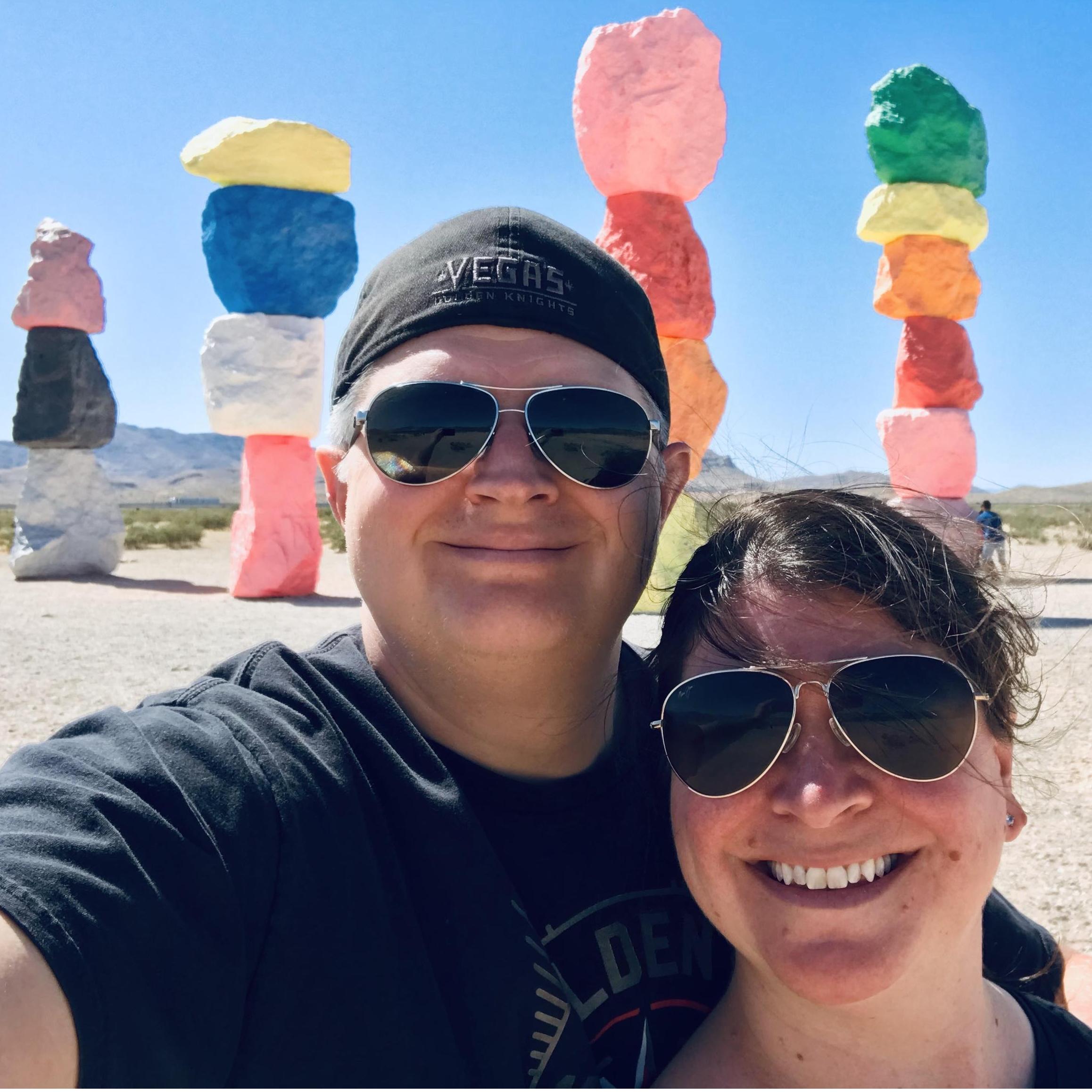 Fun stop at Seven Magic Mountains.  Highly recommend driving out to see this art installation if you have time.  Located off I-15 in Las Vegas.
