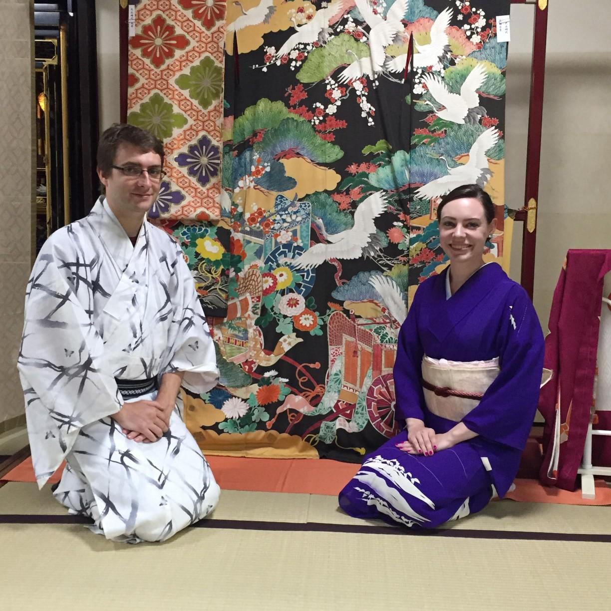 Kimono dressing, Kyoto, Japan
