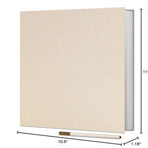Vienrose Large Photo Album Self Adhesive for 4x6 5x7 8x10 Pictures Scrapbook Album DIY Scrap Book 40 Sticky Pages with A Metallic Pen Beige