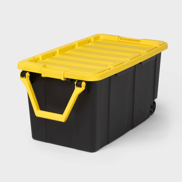 40 Gal Wheeled Heavy Duty Tote Yellow - Brightroom™
