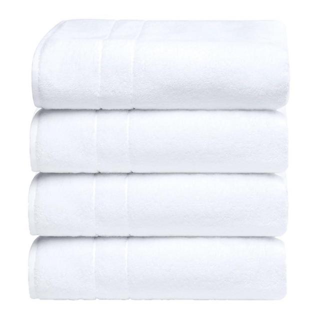 Brooklinen Super-Plush Turkish Cotton Bath Towel Set - Includes 4 Bath Towels in White, 100% Cotton | Best Luxury Spa Towels