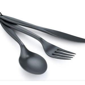 3 Pc. Dark Grey Ring Cutlery Set