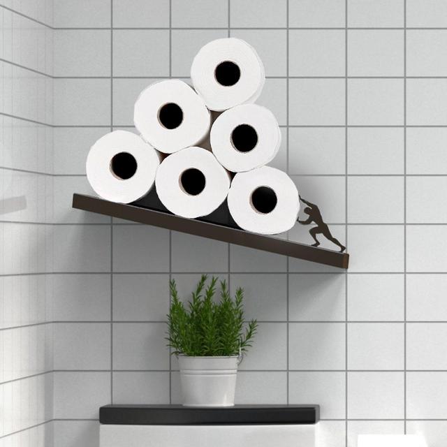 Sisyphus - Black Toilet Paper Shelf,...