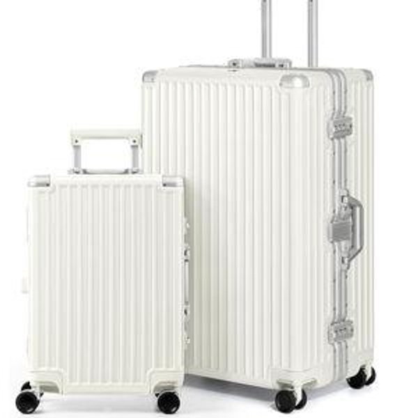 Luggage Sets 2 Piece Aluminum Frame Carry On and Checked Suitcase