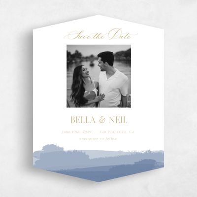 Blue Diamond Wedding Save the Date - Saif Photo