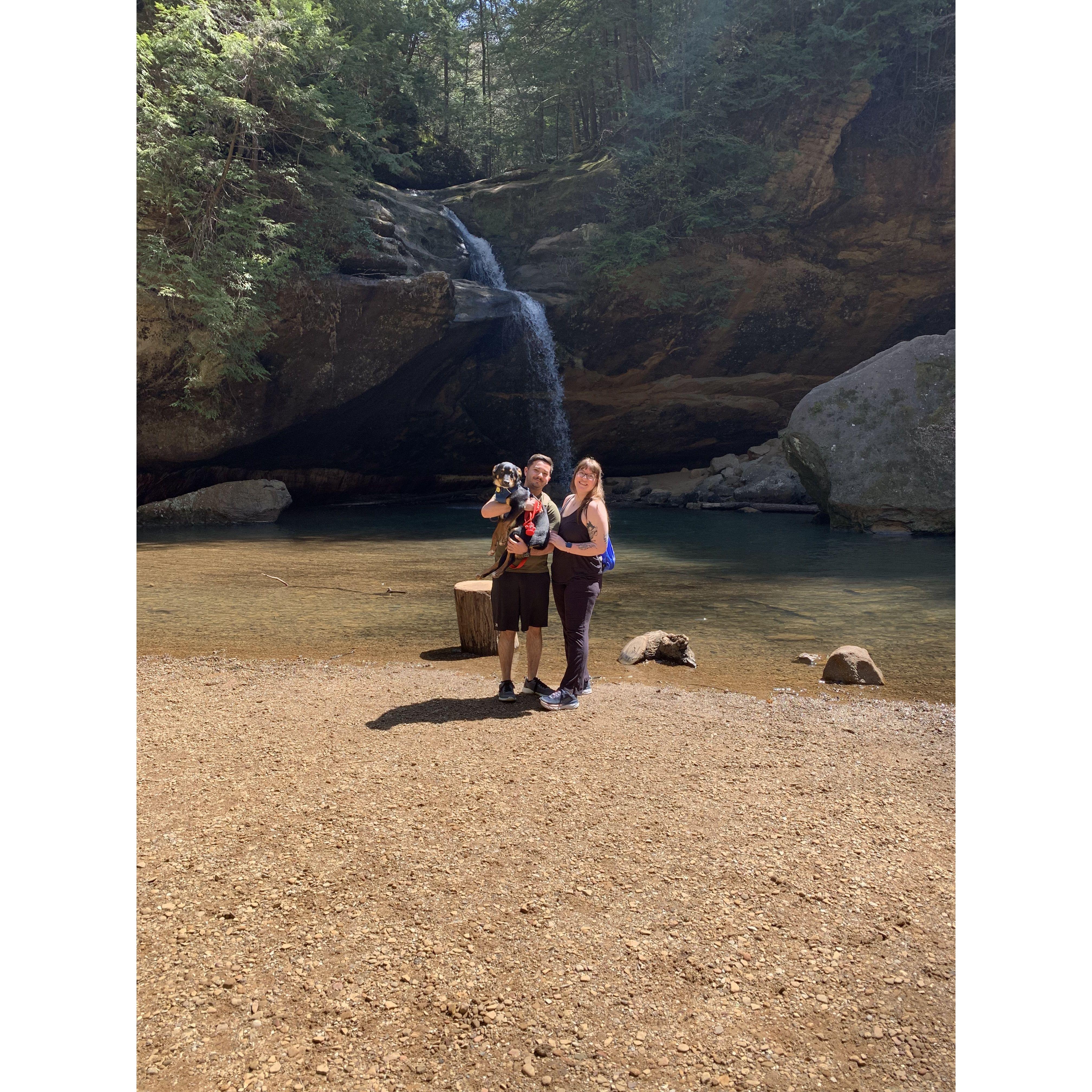 Our favorite spot in Hocking Hills. We would get engaged in this very spot 2 years after this photo was taken.