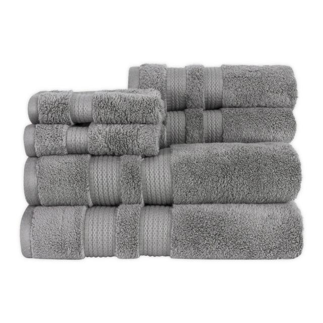 Caro Home Bel Aire 6-Piece Towel Set in Mountain Grey