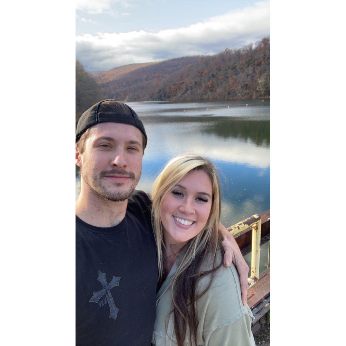 Back in WV- our first Thanksgiving together (we had McDonalds)