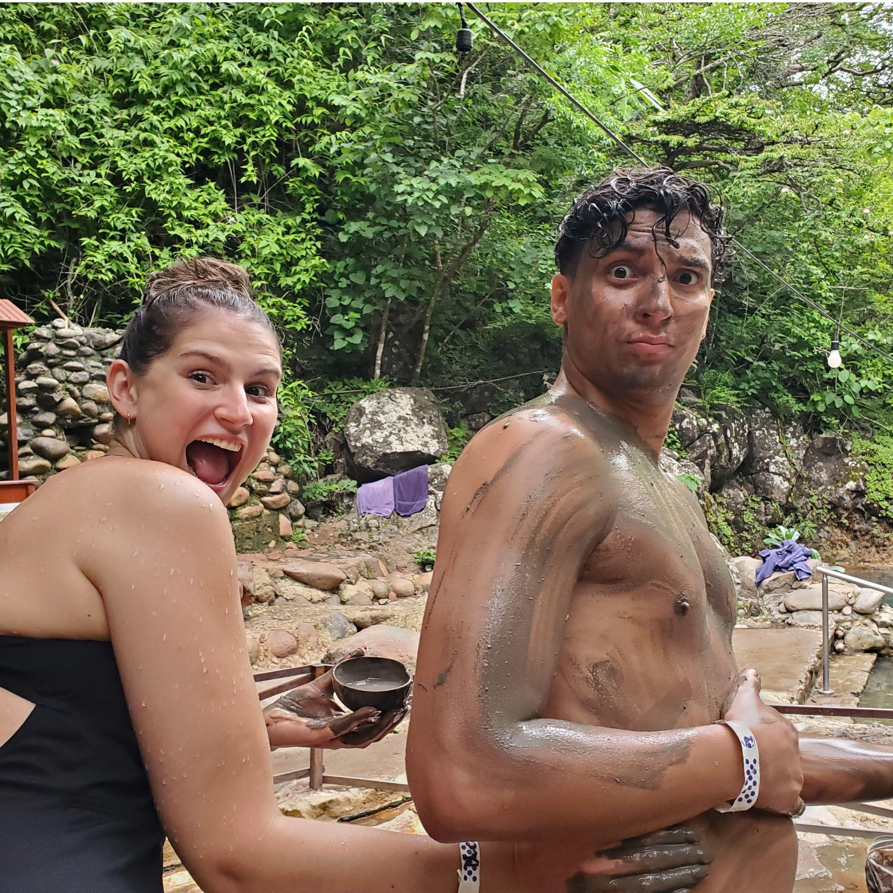 Costa Rican mudbathing