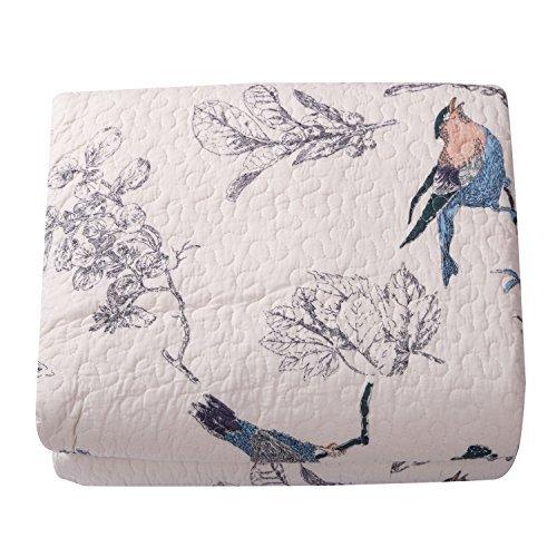Best Comforter Sets, Flying Birds Printing 3 Piece Cotton Bedspread/Quilt Sets Queen