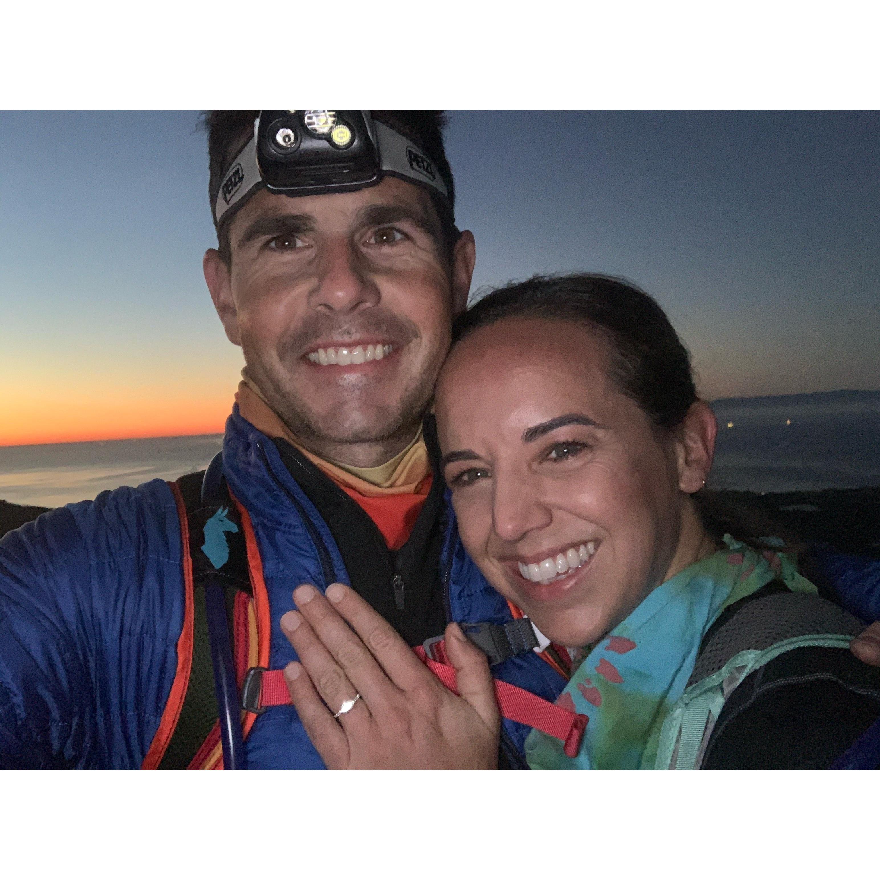 New Years Day 2021 - Sunrise hike up our favorite mountain to celebrate our engagement!