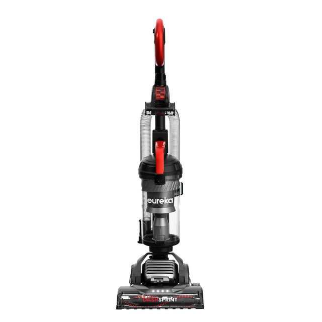 Eureka DashSprint Dual-Motor Upright Vacuum: Bagless, Washable Filter, Swivel Head, Pet Hair Tool, 30ft Cord, Red