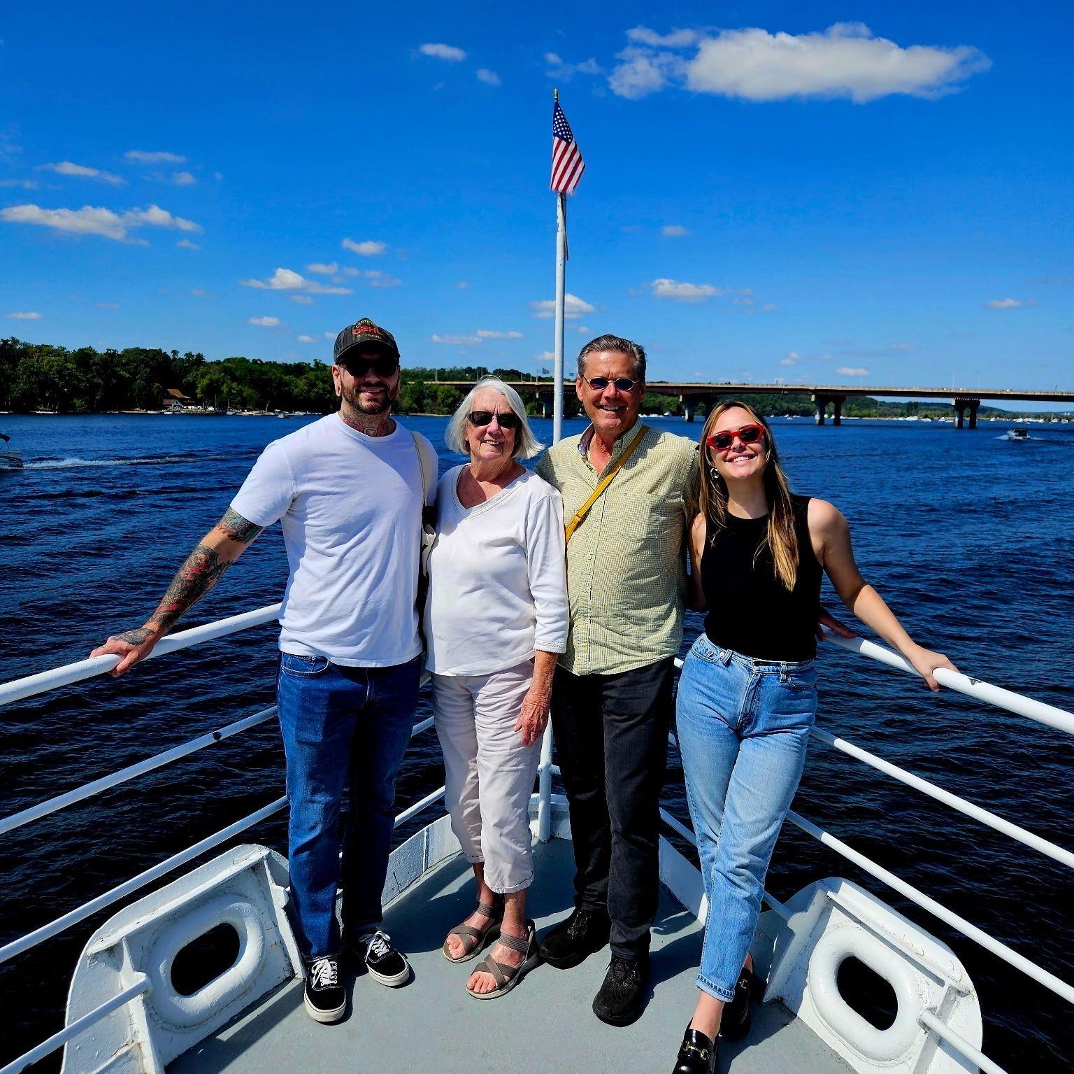 Sawyer, Sierra's Grandma Pat, Sierra's dad Brad & Sierra.