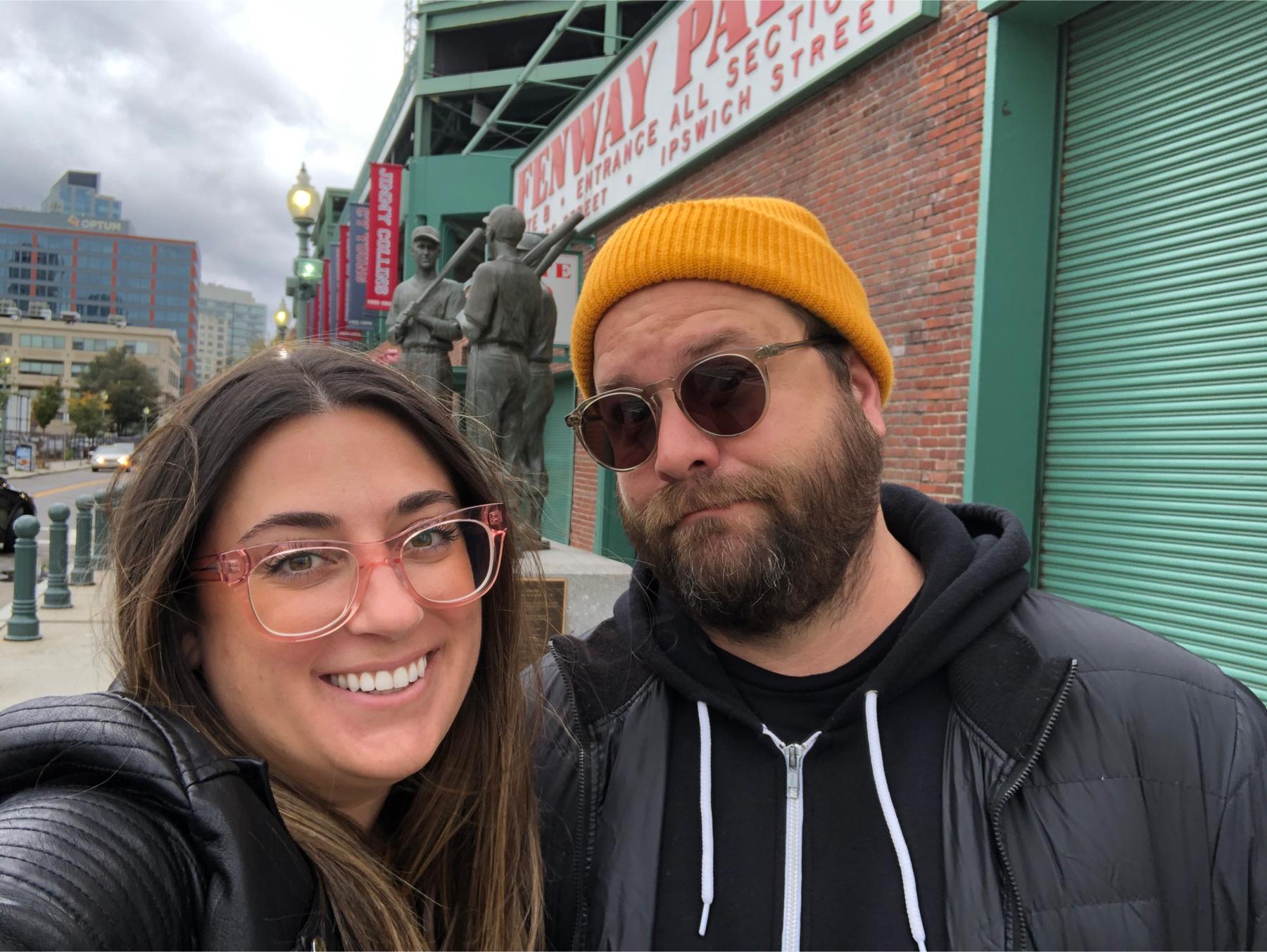 Exploring the outside of Fenway Park!