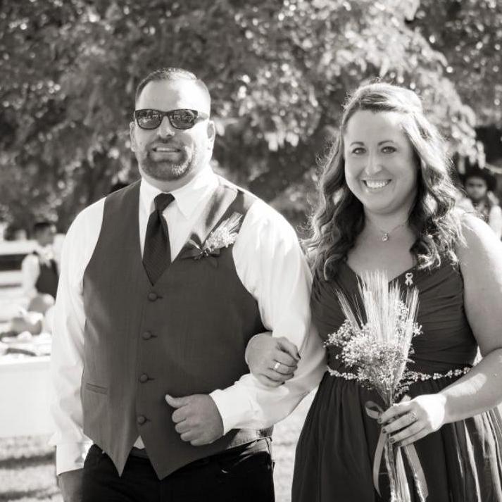 Walking down the aisle in our dear friends' wedding...we can't wait until it's our turn!