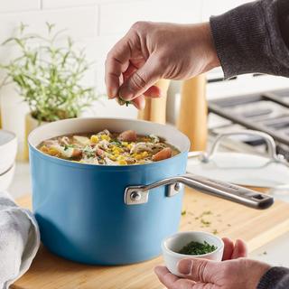 Hard Anodized Ceramic Nonstick Sauce Pan with Lid