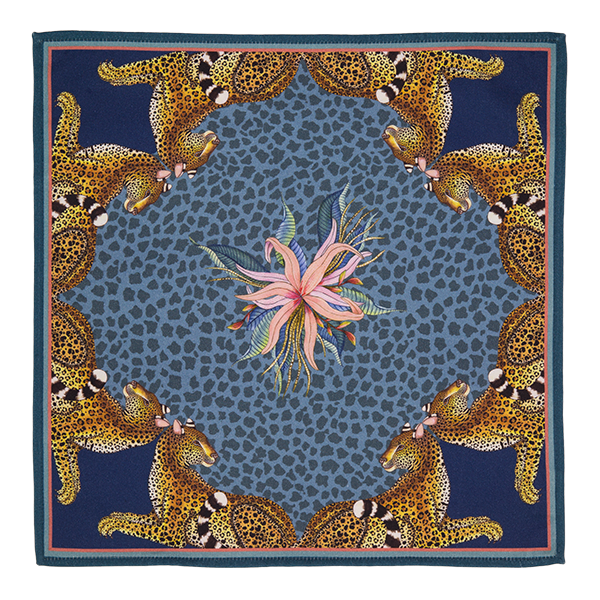 Leopard Lily Napkins in Frost