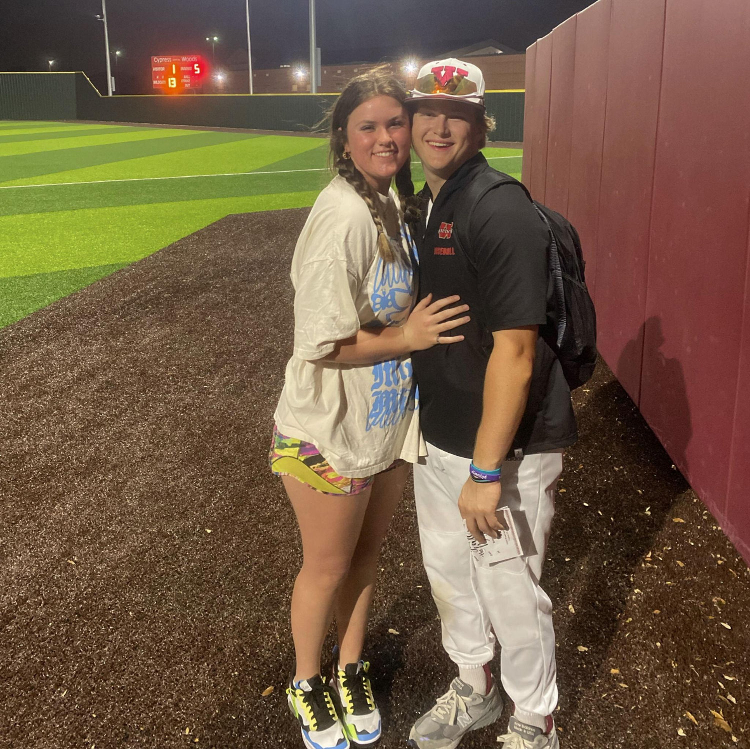 Maddie drove home to surprise Max at one of his baseball games