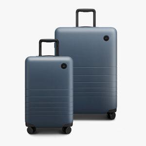 Monos Carry On & Check in Luggage Set - Ocean Blue