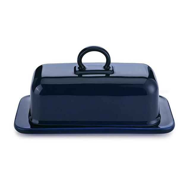 Sweese 329.103 Butter Dish, Butter Dish with Lid and Handle, Butter Keeper for One Stick of Butter - Dishwasher Safe, Navy