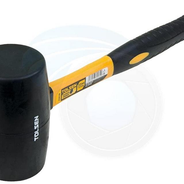 Large Rubber Mallet 32oz 900g Hammer Fiberglass Rubberized Handle Grip