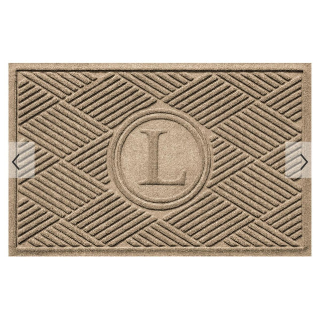 WaterHog® Diamonds Commercial Grade Indoor/Outdoor Monogram Doormat