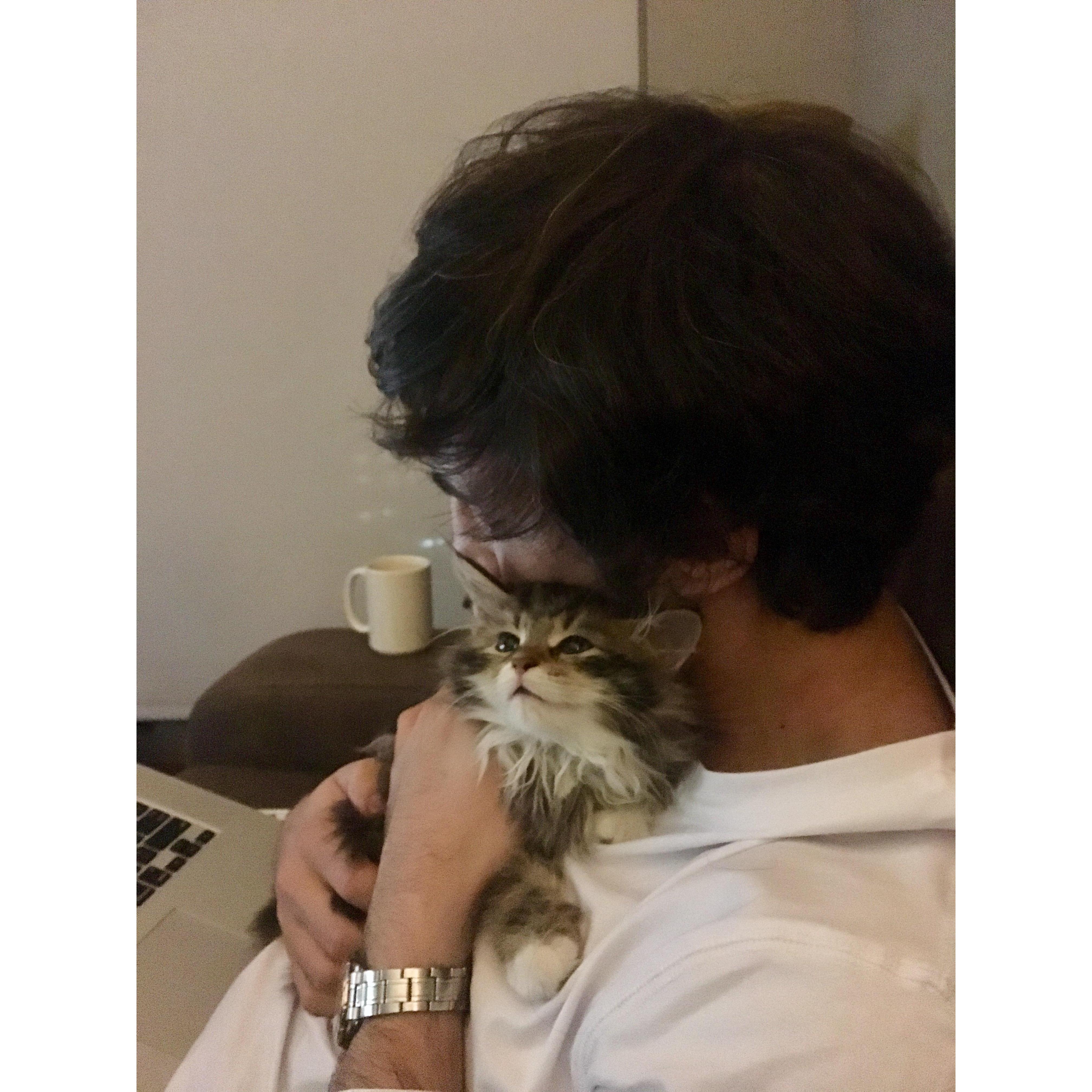 The first night with our baby boy Zinc!