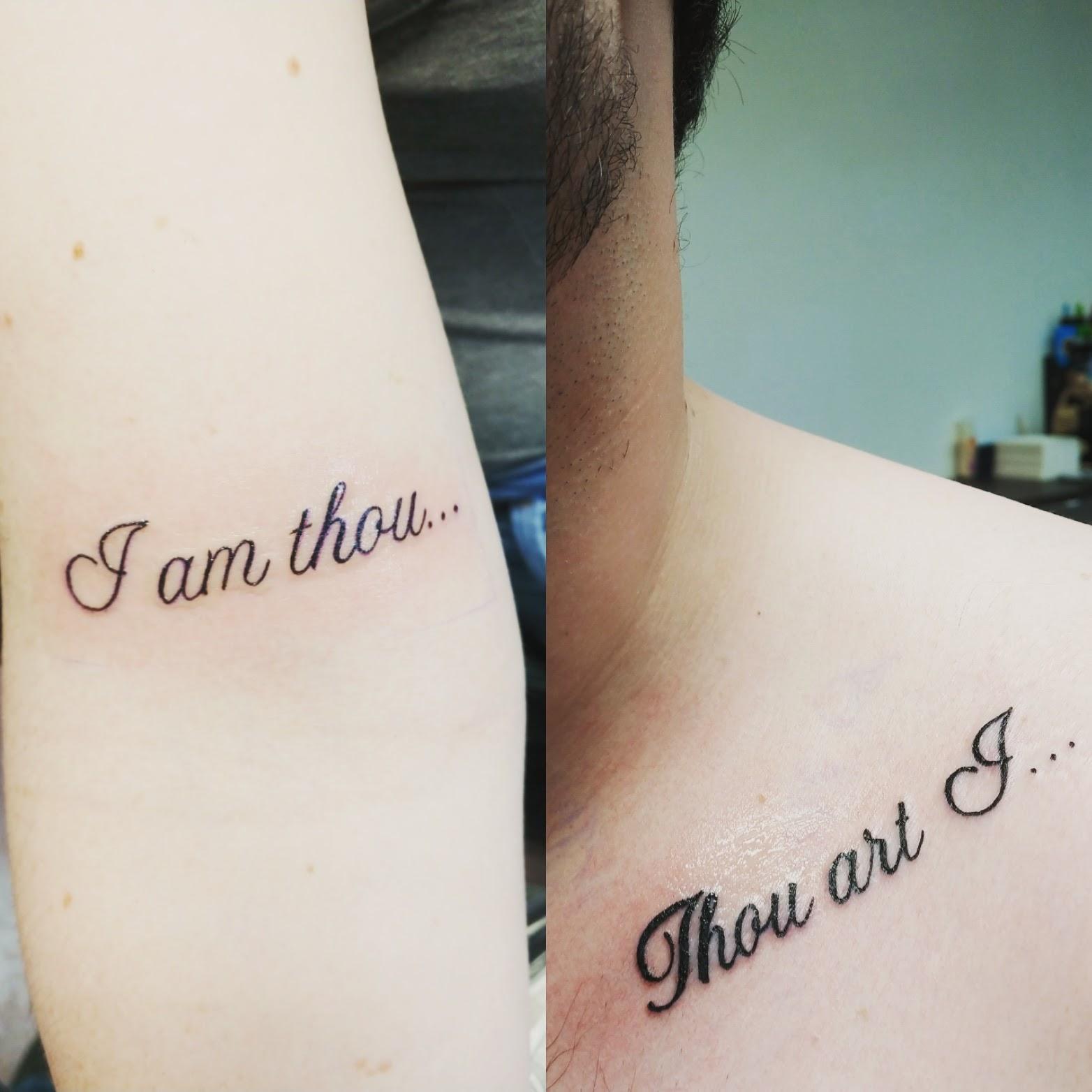 getting matching tattoos on Valentine's Day that are just a little bit nerdy