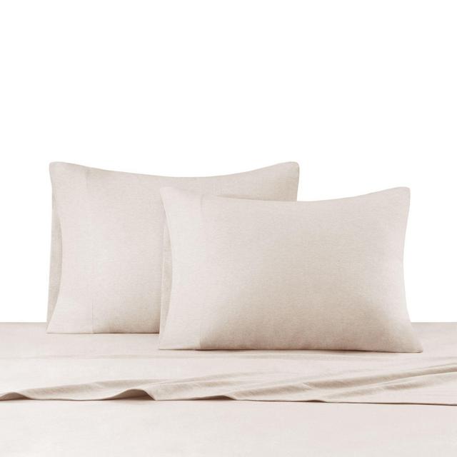 INK+IVY Heathered Cotton Jersey Knit Sheet Set Queen in Natural