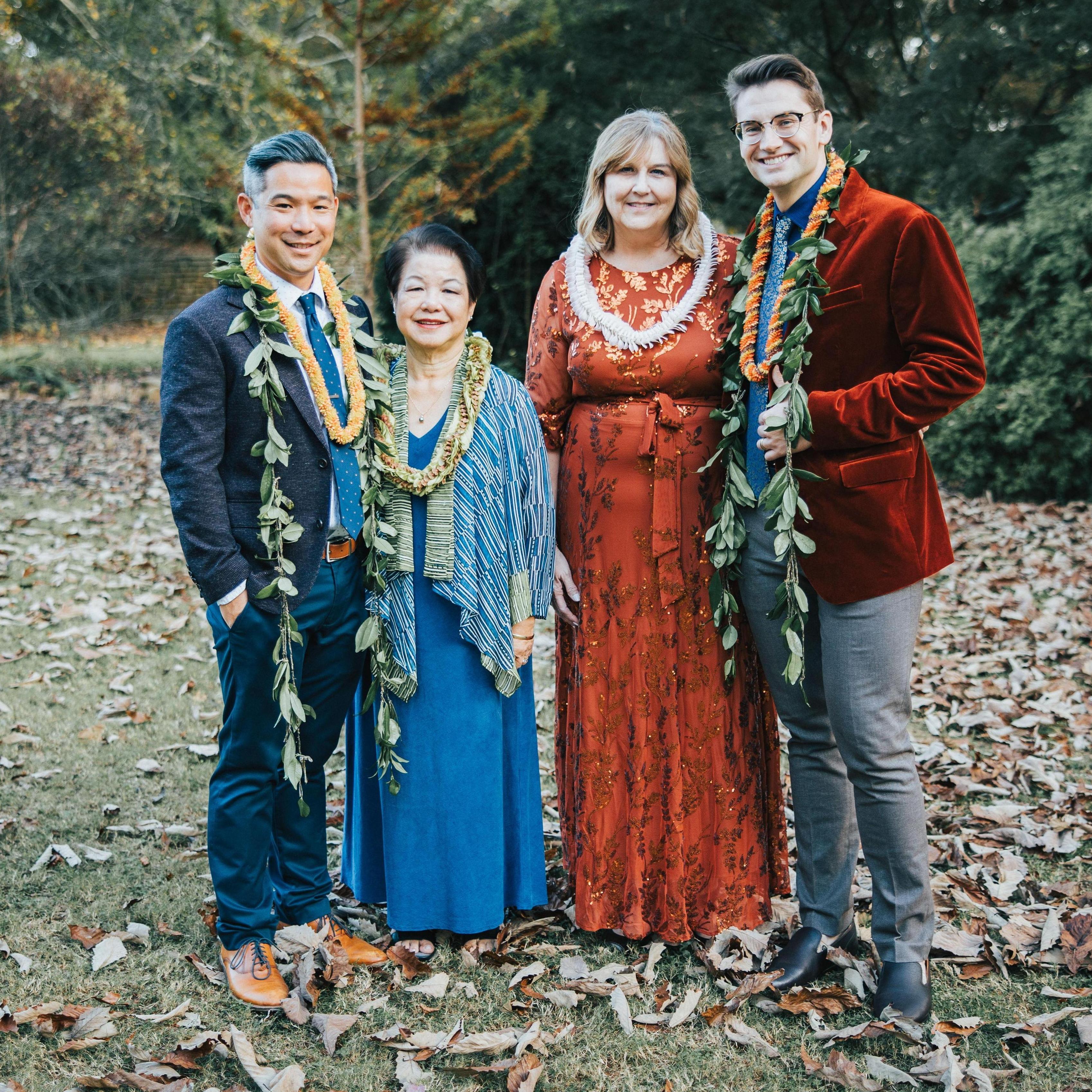 11/9/24: We're gay, of course we color coordinated with our moms.