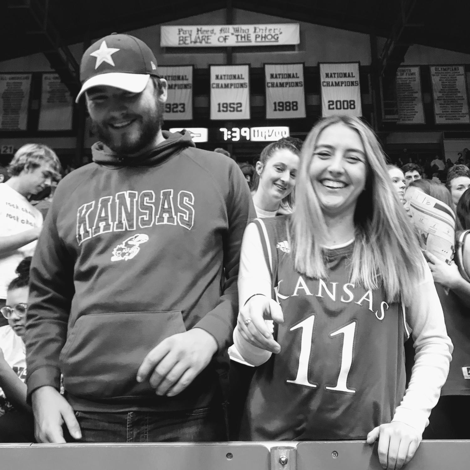 Front row in Allen Fieldhouse