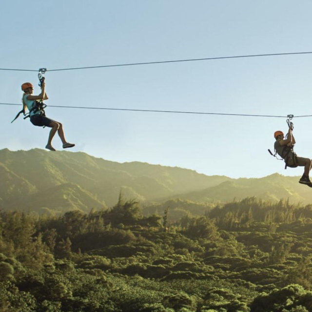Zip line in Hawaii