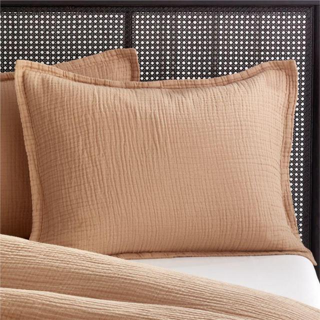 Alto Organic Cotton Camel Standard Shams Set of 2