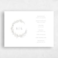 Grey Wedding Program - Goundry Letterpress