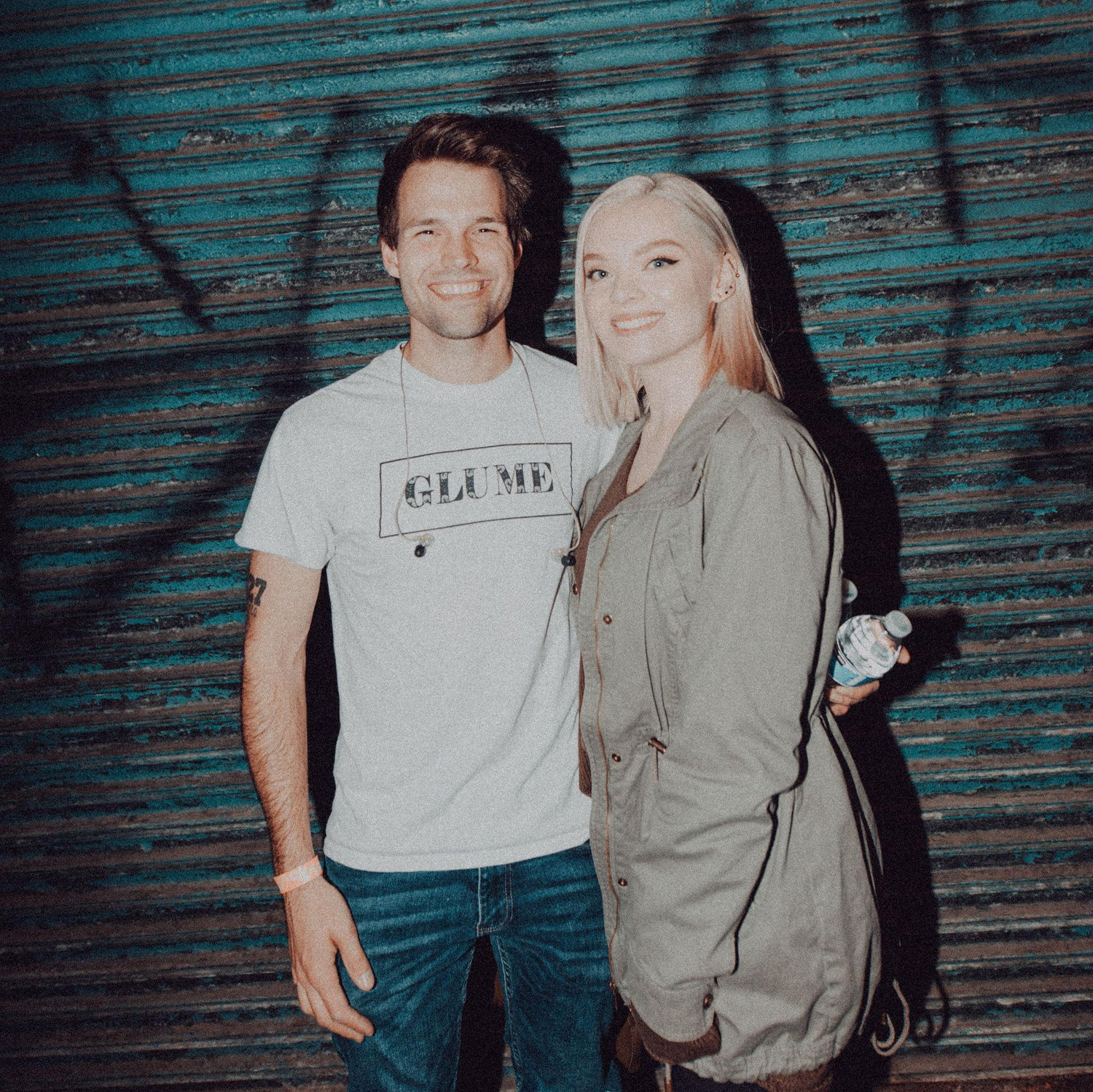 Our first picture together, while Brad was on tour.