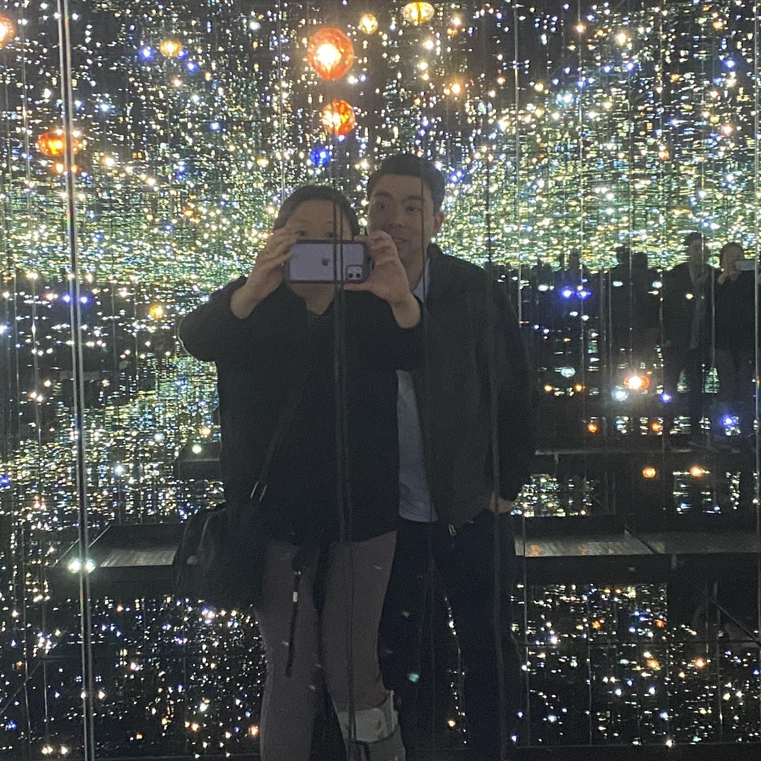Yayoi Kusama's Infinity Room; Broad Museum, Los Angeles.
