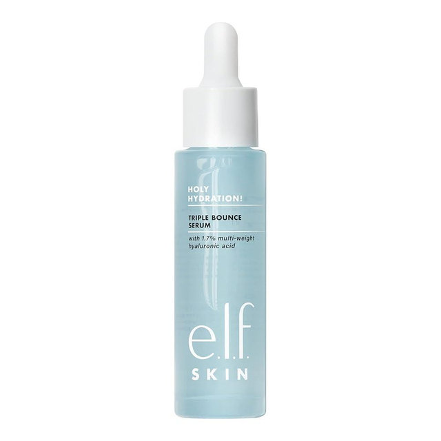 e.l.f. SKIN Holy Hydration! Triple Bounce Serum, 1.7% Hyaluronic Acid Serum For Plump, Bouncy Skin, Moisturizing & Hydrating, Vegan & Cruelty-Free