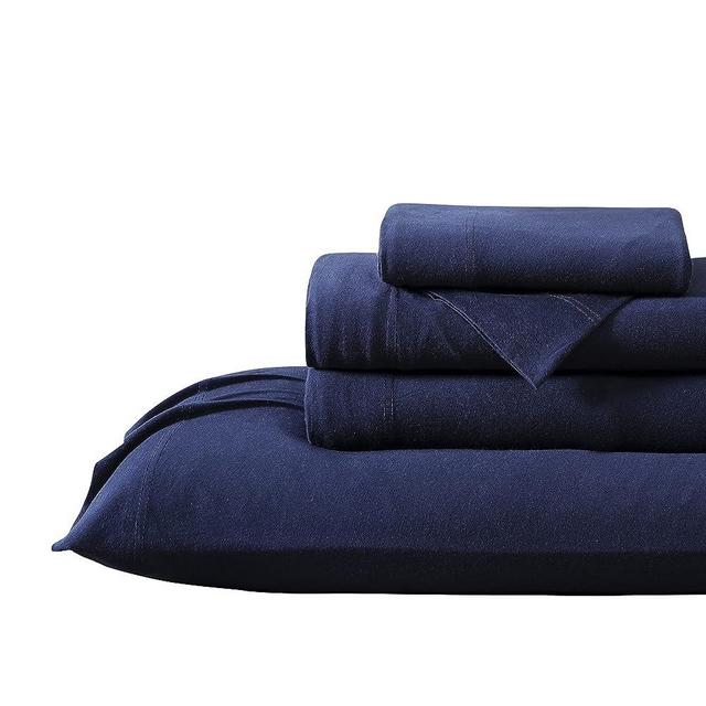 Brielle Home Tencel Modal – 100% Modal, Beech Tree Fiber – T-Shirt Jersey Knit – Cooling, Breathable, Wrinkle Resistant – Sheet Set, Navy, King