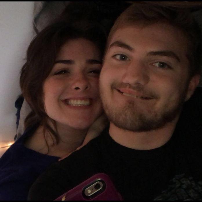 October 2018: Jake and Autumn's friend Malyn took this when they visited her at Macalester. It has always been one of Autumn's favorite photos with Jake