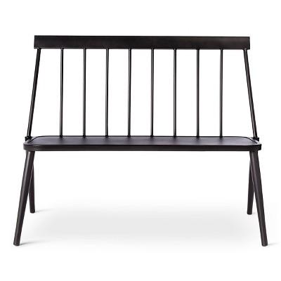 TARGET : Outdoor Windsor Metal Stack Loveseat Bench - Black - Threshold™