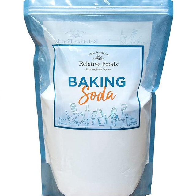 Relative Foods Baking Soda for Cooking, cleaning, & More - Gluten Free Sodium Bicarbonate Baking Mix w/No Preservatives - Aluminum Free Pure Bulk Baking Soda for Baking (5, Pounds)