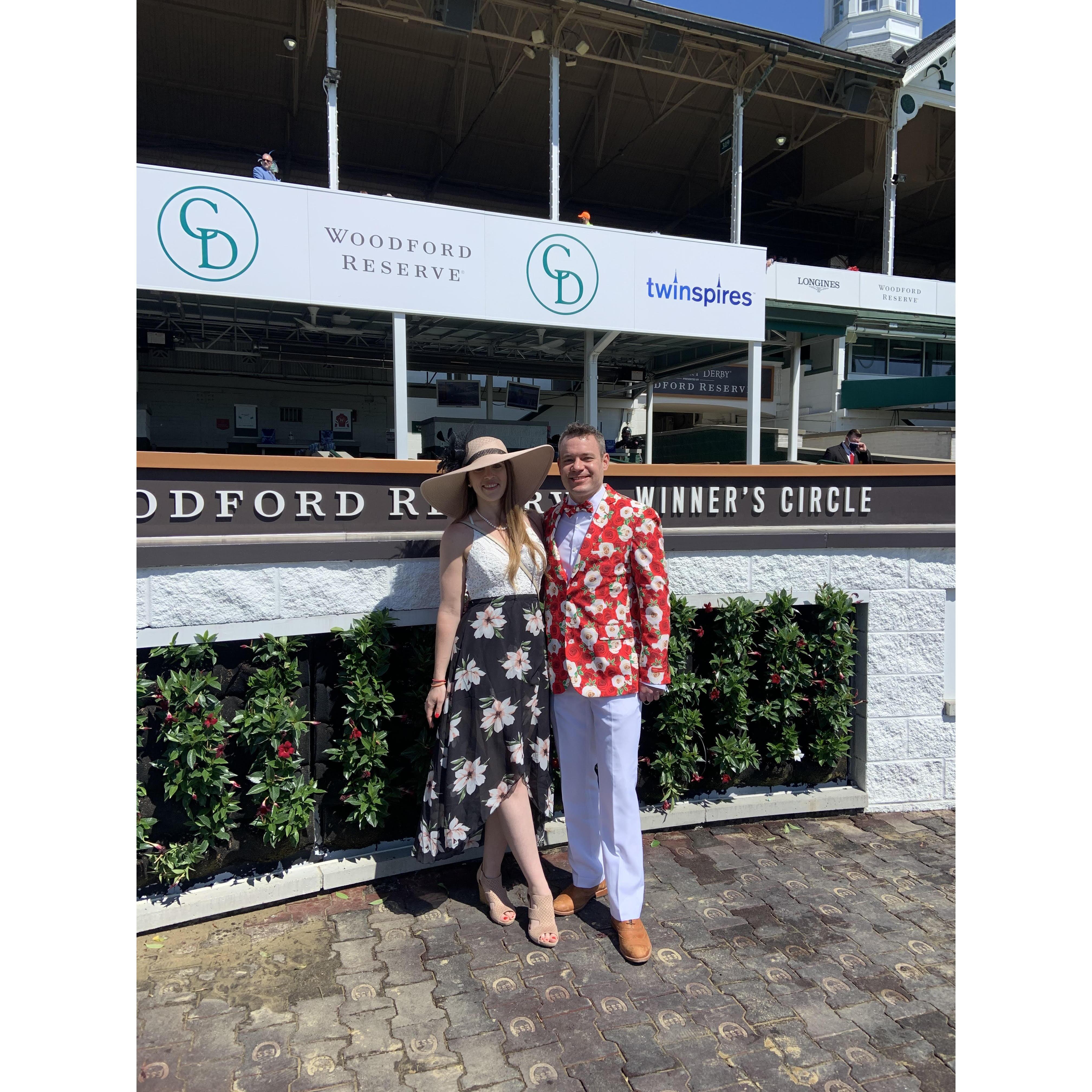 Kentucky Derby 2021: Kyler was on the jumbotron and tried to sing.