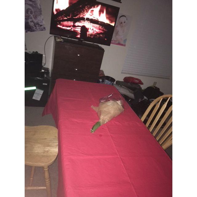 Our one year anniversary. Eddie cooked us dinner. Fun fact he recreated this for our engagement.