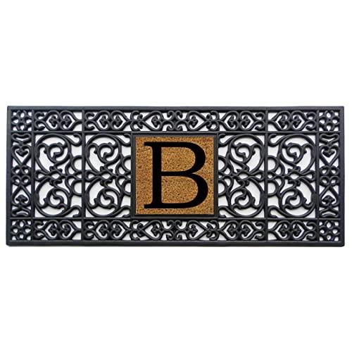 Calloway Mills 170011741B Rubber Monogram Doormat, 17" x 41" (Letter B)